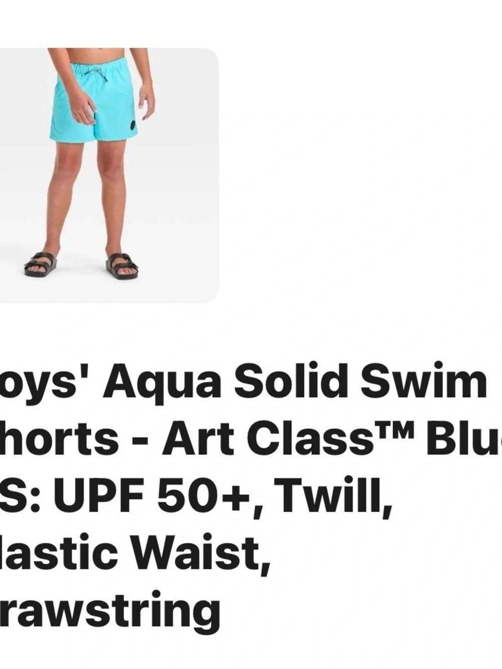 art class XS 4/5 Bright blue swim Trunks Kids upf50+ mid thigh leg lined pockets
